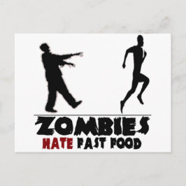 Postal Comida rápida de Zombies divertidos