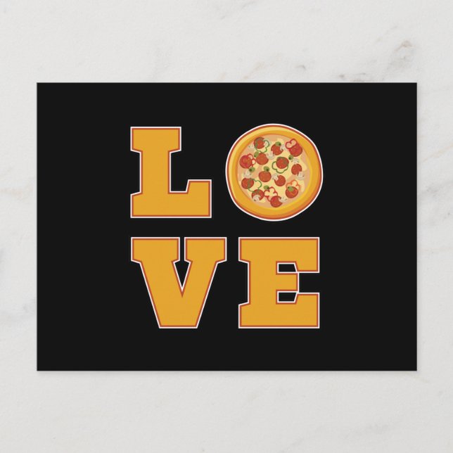 Postal Comida rápida Queso queso Funny Pizza Comer idea d (Anverso)