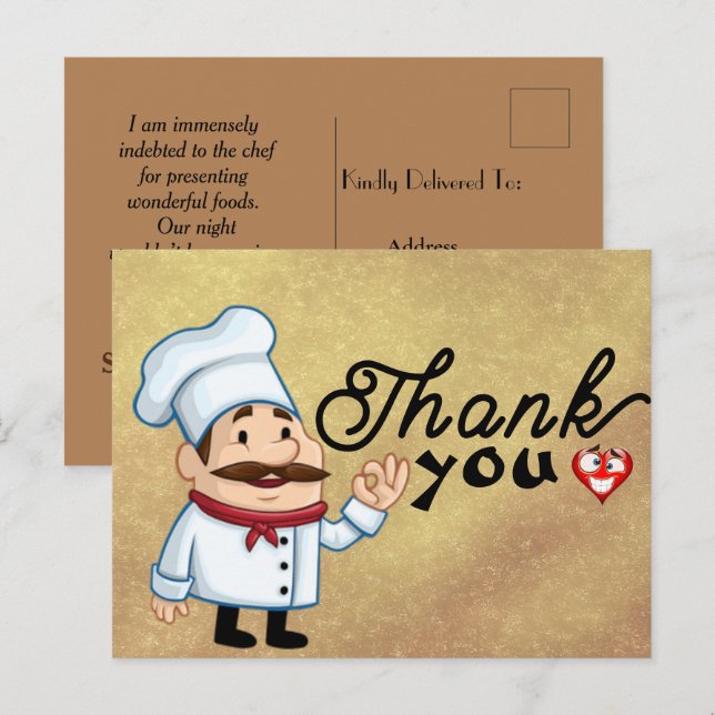 Postal Comida sabrosa (Anverso / Reverso)