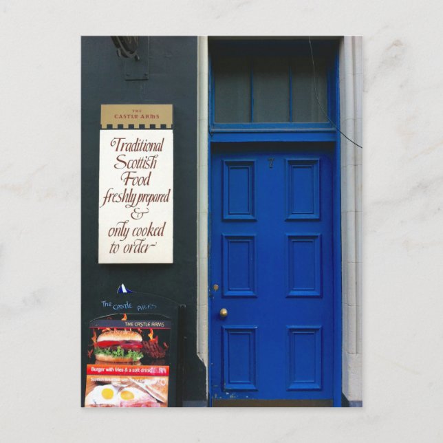 Postal Comida tradicional escocesa (Anverso)