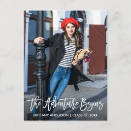 Postal Comienza la aventura moderna de graduación de guio