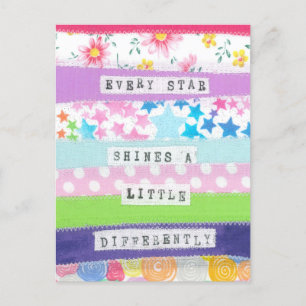 Postal comillas inspiradoras - Cada estrella brilla