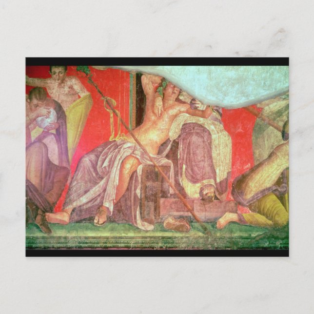 Postal Comitiva Dionysian con Dionysus (Anverso)