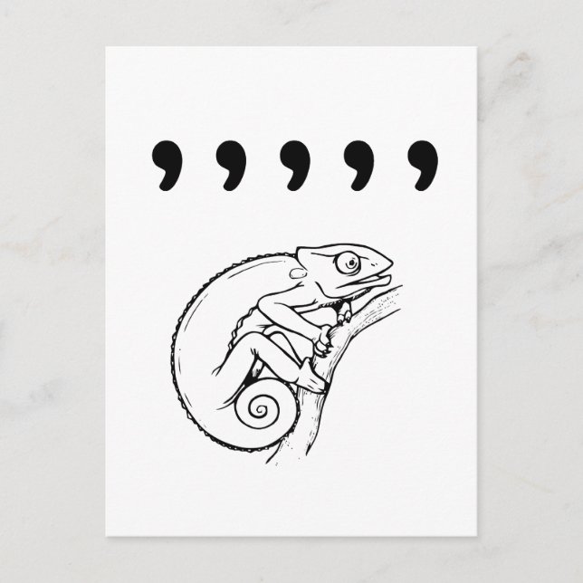 Postal Comma Chameleon (Anverso)