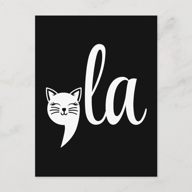 Postal Comma La Kamala Harris - Madre del gato por Kamala (Anverso)