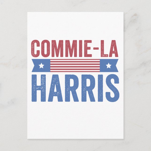 Postal Commie-La Harris 2024 Funny Anti Kamala Harris (Anverso)