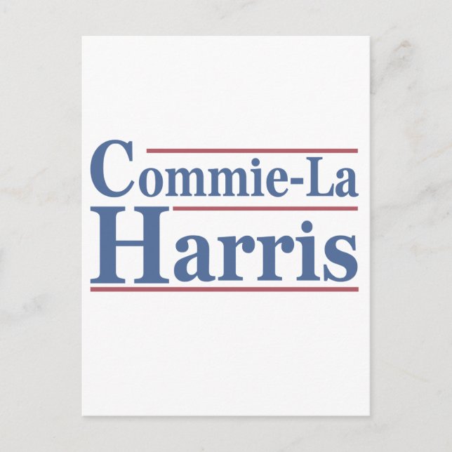Postal Commie-La Harris 2024 Funny Anti Kamala Harris (Anverso)