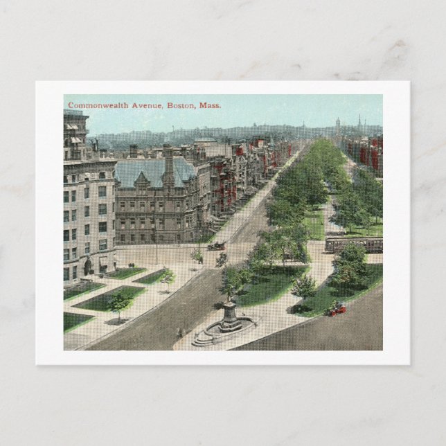 Postal Commonwealth Ave., Boston Vintage (Anverso)
