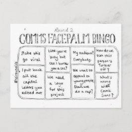 Postal Comms Facepalm Bingo Ronda 2 Postcard