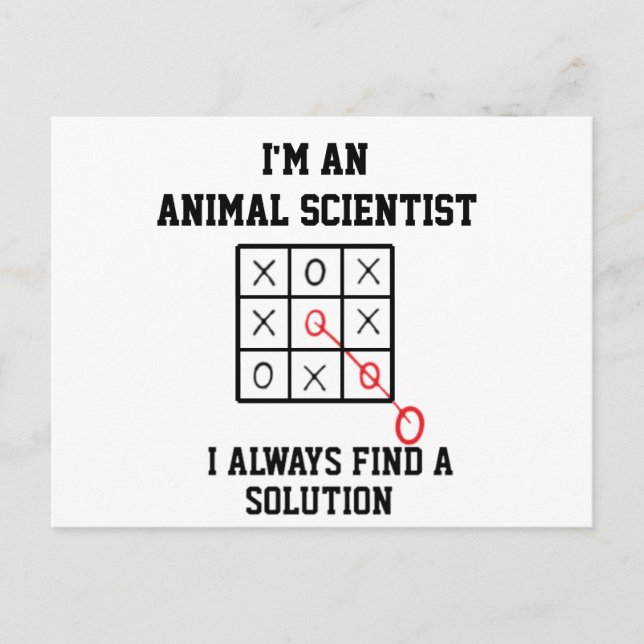Postal Como científico animal siempre encuentro una soluc (Anverso)