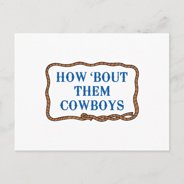 POSTAL CÓMO COMPRARLES A LOS COWBOYS (Anverso)