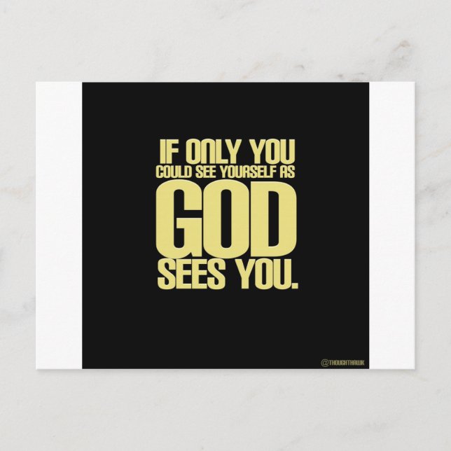 Postal Como Dios te ve (Anverso)