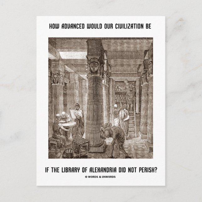 Postal Cómo es la civilización avanzada si la Biblioteca  (Anverso)