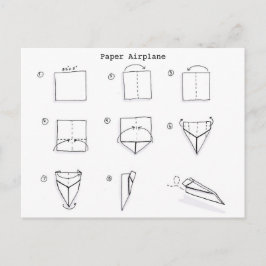 Postal Cómo Forjar Un Avión De Papel