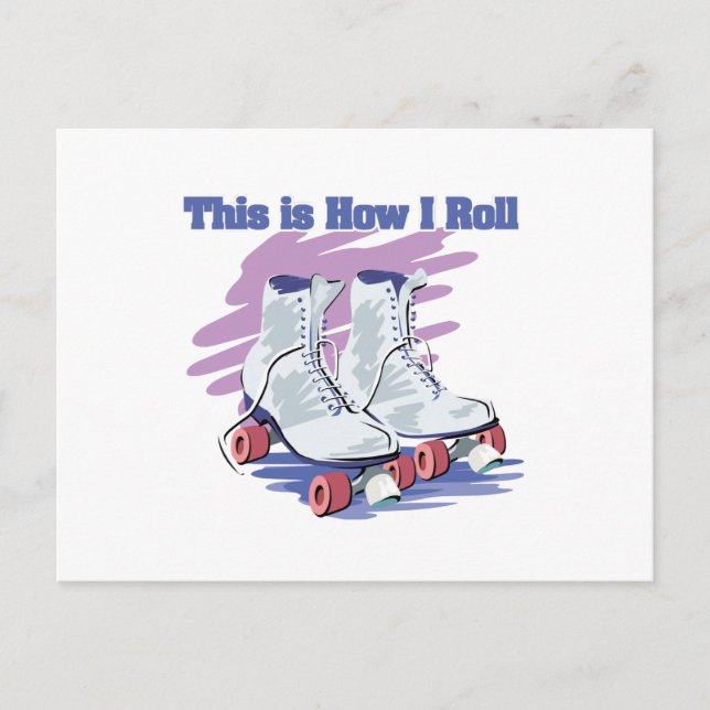 Postal Cómo hago rodar (Roller Skates) (Anverso)