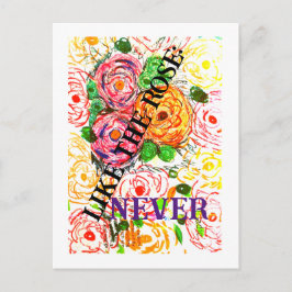 Postal Como la rosa nunca