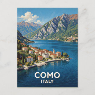 Postal Como Lago de Italia Escena de Viaje 🏔️