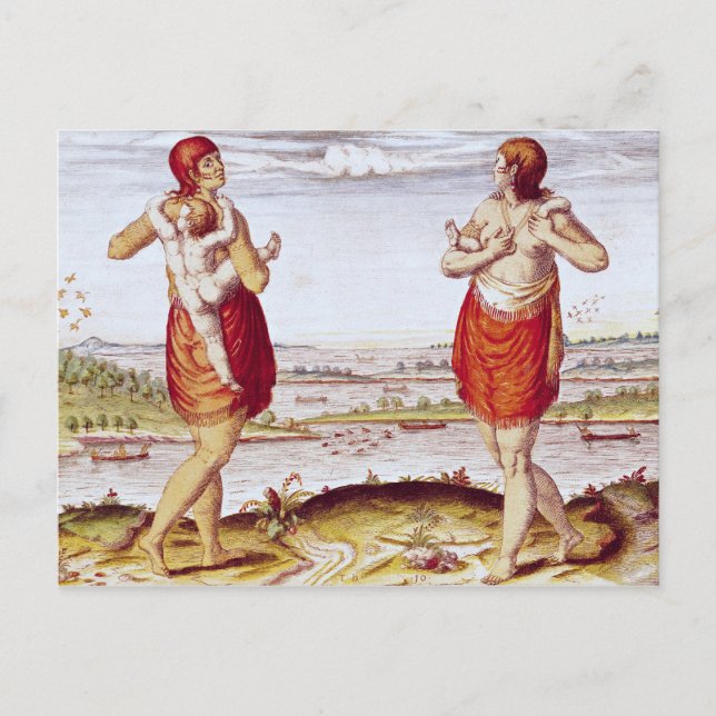 Postal Cómo las mujeres de Dasamonquepeuc (Anverso)