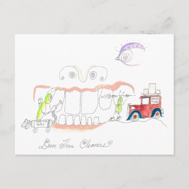 Postal Cómo limpiar dientes (Anverso)