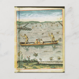 Postal Cómo los indios capturan sus peces