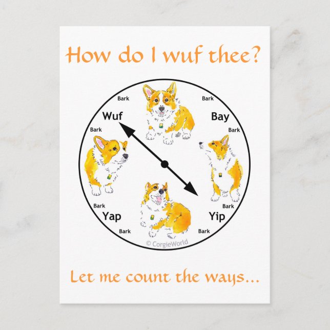 Postal ¿Cómo Me Gusta? Corgi Postcard (Anverso)