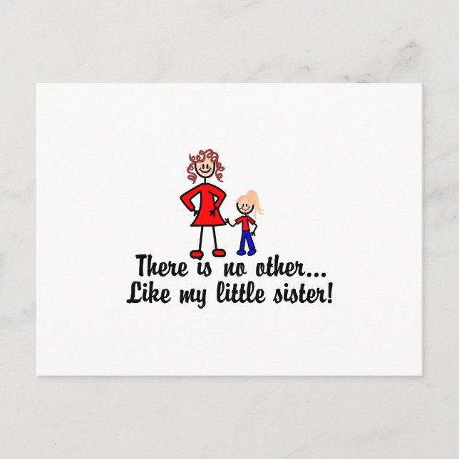 Postal Como mi hermanita (Anverso)