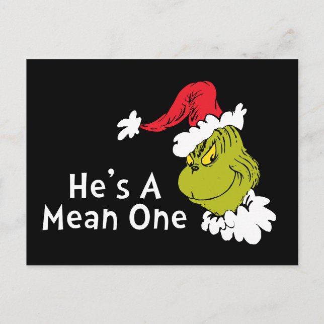 Postal Cómo se robaron los Navidades Grinch | Él es malo (Anverso)