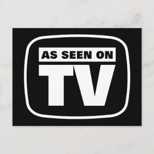 Postal Como se ve en la TV - Negro y blanco