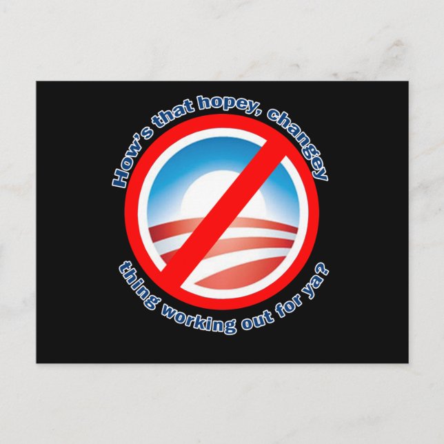 Postal ¿Cómo te funciona esa cosa de Hopey Changey? (Anverso)