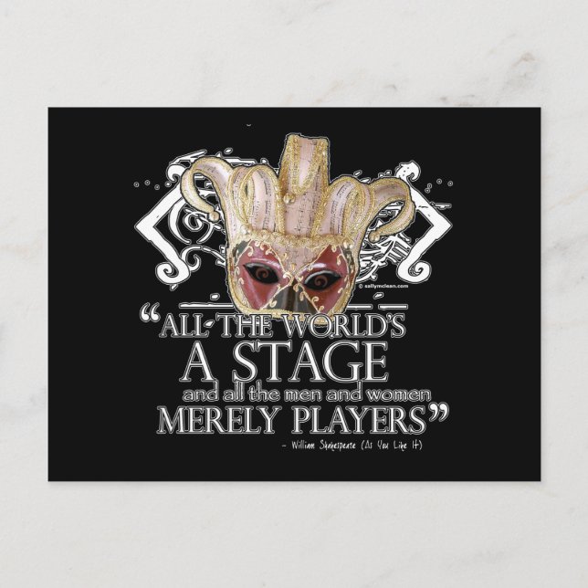 Postal Como te guste, cita (Anverso)