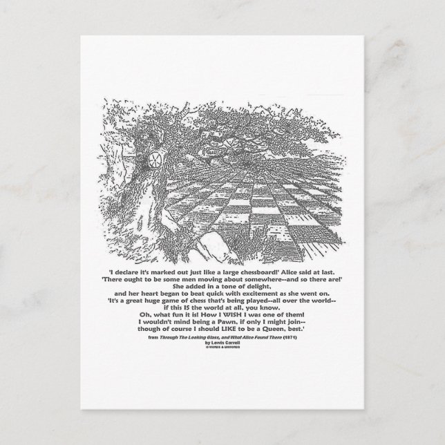 Postal Como Un Gran Juego De Cajón De Ajedrez Maravillado (Anverso)