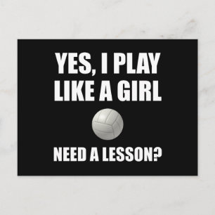 Postal Como un voleibol Chica
