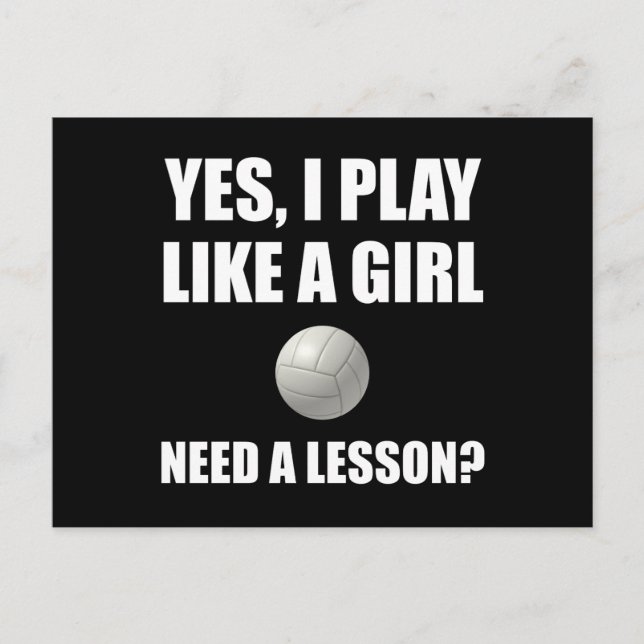 Postal Como un voleibol Chica (Anverso)