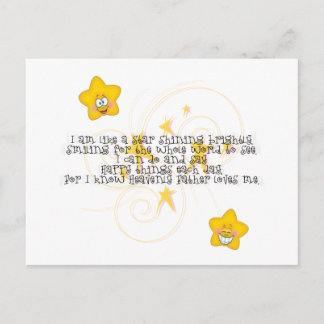 Postal como una estrella brillante