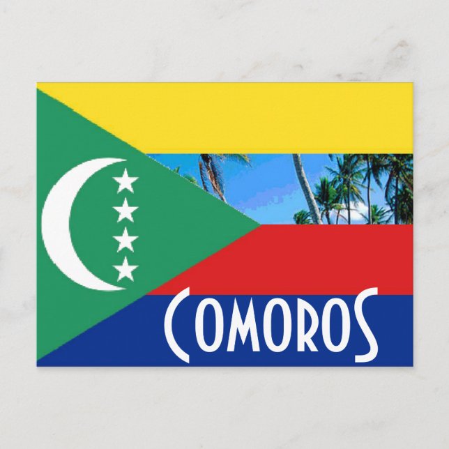 Postal Comoras Bandera de las Islas Comoro (Anverso)