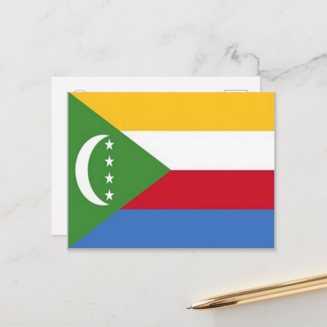 Postal Comoros - Flag - (Anverso/Reverso In Situ)
