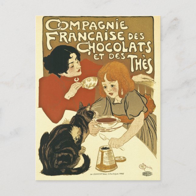 Postal Compagnie Chocalats Anuncio de época Francés (Anverso)
