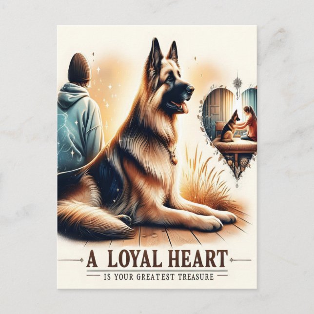 Postal Compañero leal al atardecer (Anverso)