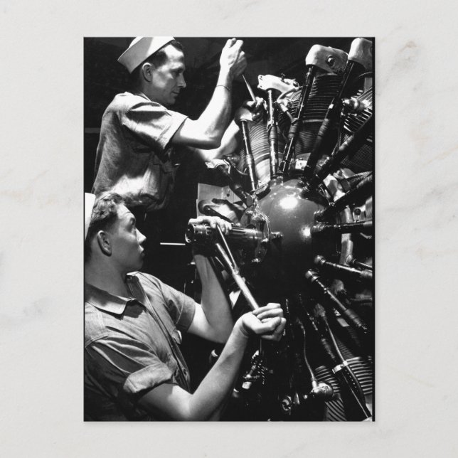 Postal Compañeros de máquinas de aviación con imagen de l (Anverso)