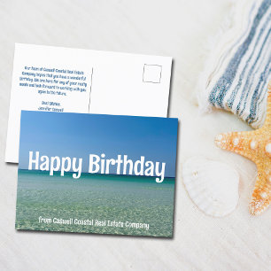Postal Compañía Costera Cumpleaños Feliz Playa Personaliz