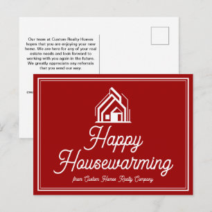Postal Compañía de bienes raíces Bold Red Custom Realtor