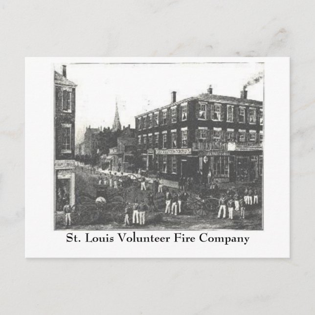 Postal Compañía de bomberos voluntarios MO St. Louis 1848 (Anverso)