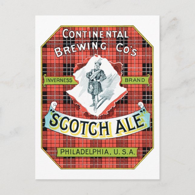 Postal Compañía de fabricación continental Scotch Ale (Anverso)
