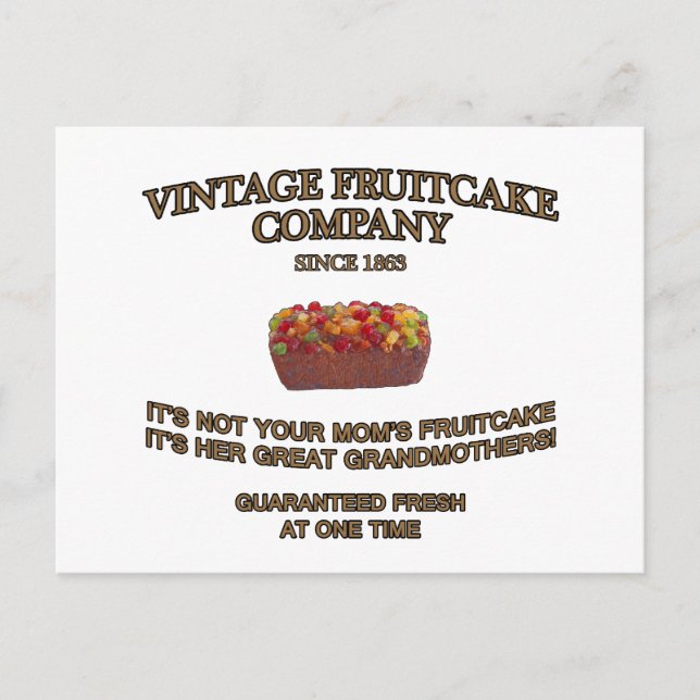 Postal Compañía de Fruitakes de Vintage (Anverso)