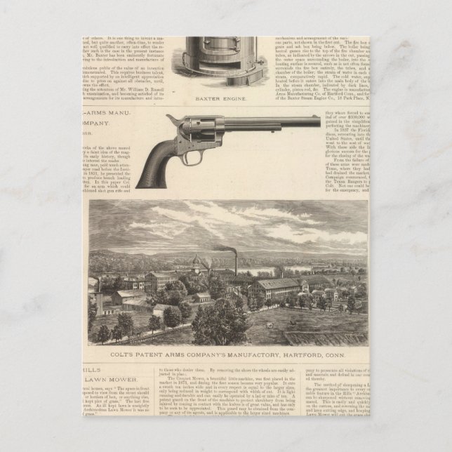 Postal Compañía de motores de vapor de Baxter (Anverso)