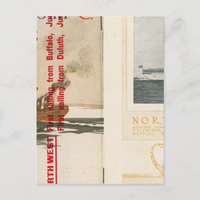 Postal Compañía de vapor del Norte (Anverso)