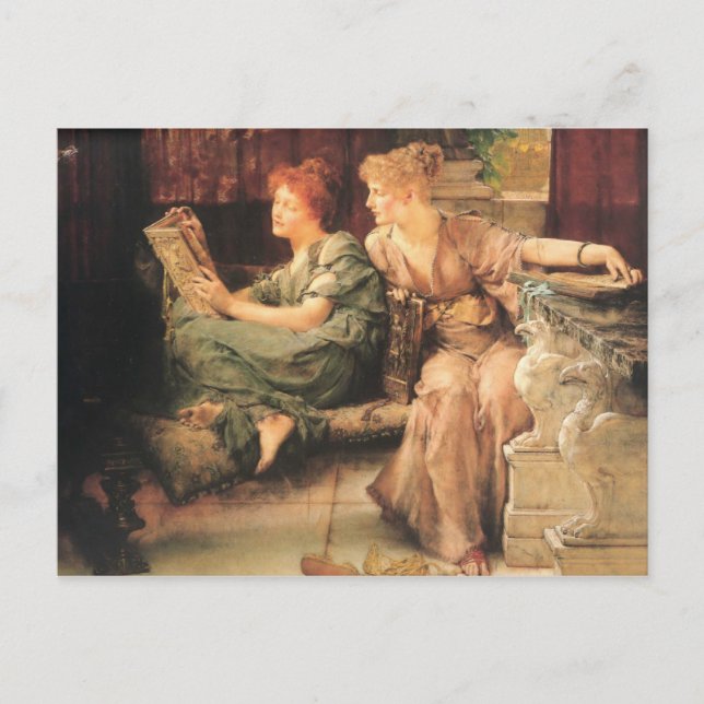 Postal Comparaciones de Lawrence Alma-Tadema (Anverso)