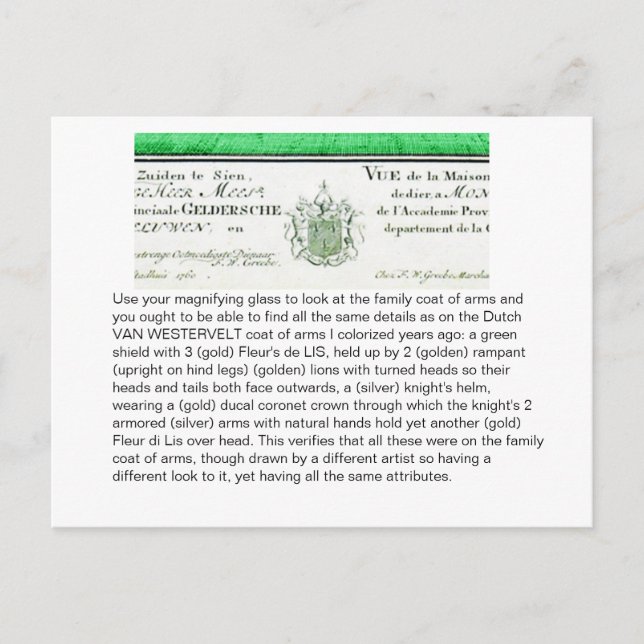 Postal comparar detalles de escudos de armas. (Anverso)