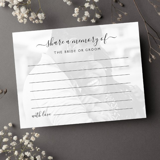 Postal Compartir un Boda de fotos de memoria (Wedding Share A Memory Card)