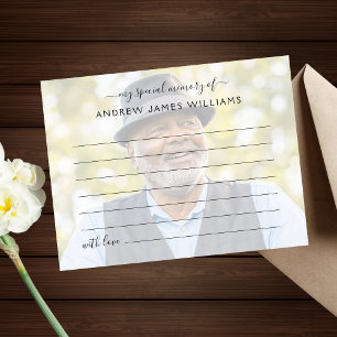 Postal Compartir un funeral de fotos de memoria